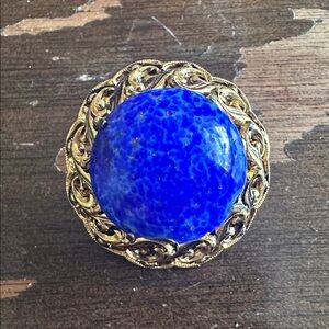 Hold Playe 1920’s Czech? Lapis Brooch, Beautiful Piece